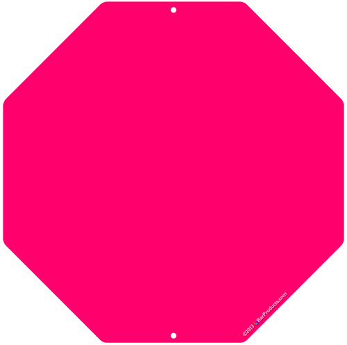Kolorcoat™ Custom Octagon Metal Bar Sign - Pink
