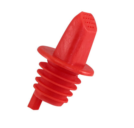 Plastic Pourer with Sanitary Screen - RED