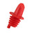 Plastic Pourer with Sanitary Screen - RED
