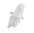 Plastic Pourer with Sanitary Screen - WHITE