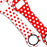 Kolorcoat™ Dog Bone Bottle Opener - Polka Dot - RED / WHITE