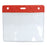 Red - Universal Clear Plastic Badge Holder