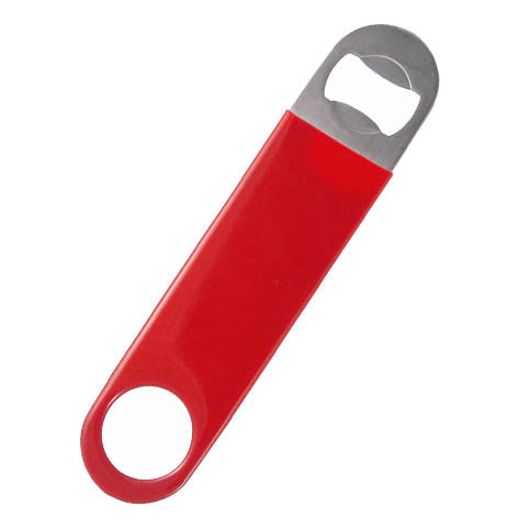 Speed Bottle Opener / Bar Key - Red Vinyl Rubber Grip