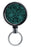 Mirrored Chrome Retractable Reel - Teal Paisley