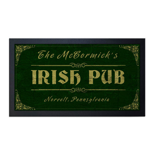 Custom Printed Bar Service Mat - Irish Pub - 17.25" x 10"