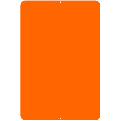 Kolorcoat™ Metal Custom Bar Sign - 12" x 18" - Orange
