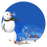 Kolorcoat™ Round Foam Coasters (4 Pack) - Snowman