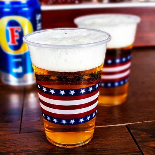 Soft Plastic Cups - Flag 20 Ct. - 16 ounce