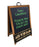 "ADD YOUR NAME" A-Frame Sidewalk Chalkboard Sign – Double Sided - Stained Wood Finish