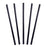 BarConic® Reusable Polypropylene Straws - 50 pack Black 250mm