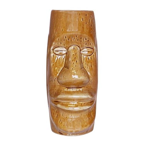 BarConic® Tiki Drinkware - Ceramic Brown Eastern Islander Mug - 14 ounce