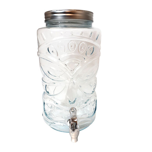 BarConic® Glass Tiki Beverage Dispenser with Tap - 1.6 Gallons