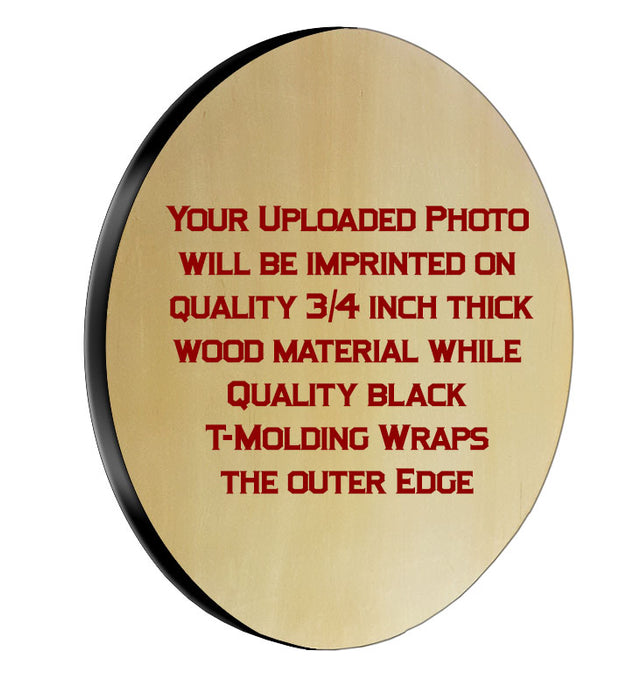 UPLOAD YOUR PHOTO - Personalized Wooden Clock - Several Options