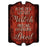 Tavern Shaped Halloween Wood Sign - Wicked Witch / Handsome Devil
