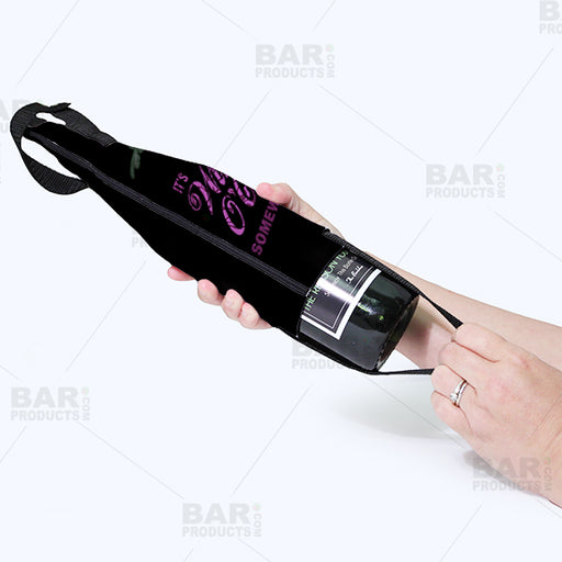 Wine Bottle Cooler with Strap - Wine O' Clock