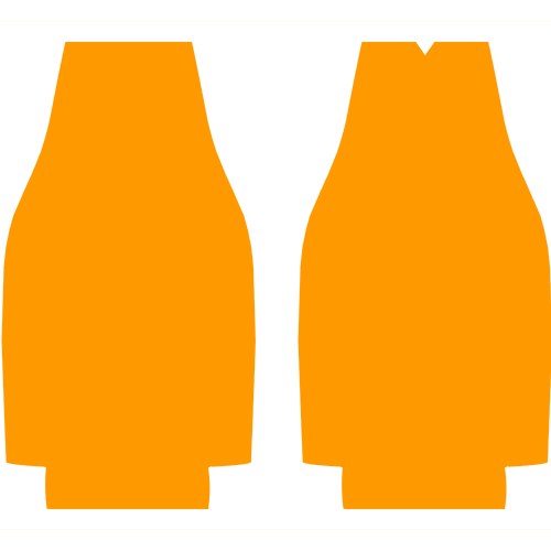 Kolorcoat™  Zipper Bottle Cooler - Orange