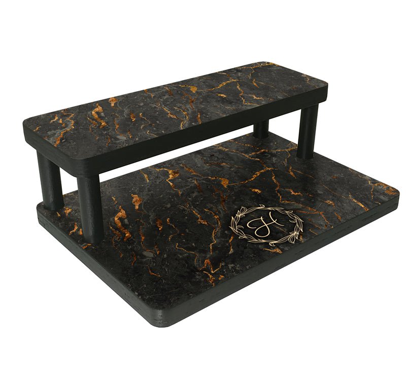 Custom Counter Caddies™ "Marble Monogram" Themed Artwork Straight
