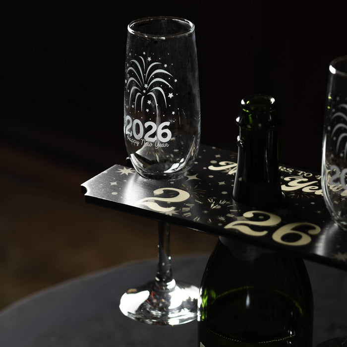 New Years Champagne Glass -  2026 - 7.5oz Flute
