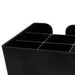 6 Compartment Plastic Napkin Caddy - Black