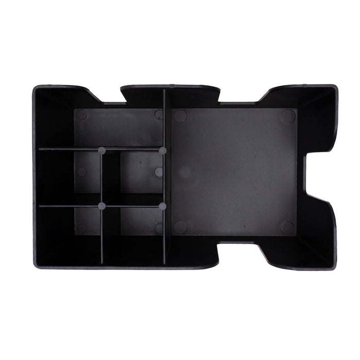 6 Compartment Plastic Napkin Caddy - Black