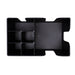 6 Compartment Plastic Napkin Caddy - Black