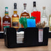6 Compartment Plastic Napkin Caddy - Black