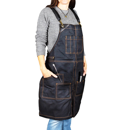 BarConic® Cross-Back Apron w/ Leather Straps