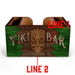 Customizable Wooden Bar Caddy - Tiki Leaves