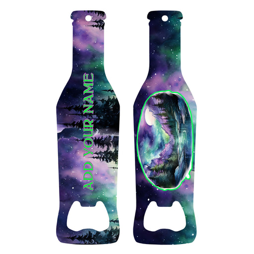 Customizable Bottle Shaped Bottle Opener - Add Your Name - Aurora