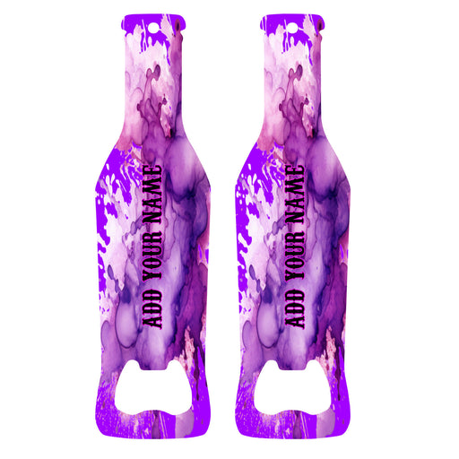 Purple water color bottle shaped opener