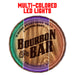 Custom LED Wood Barrel Top Sign - Bourbon Bar