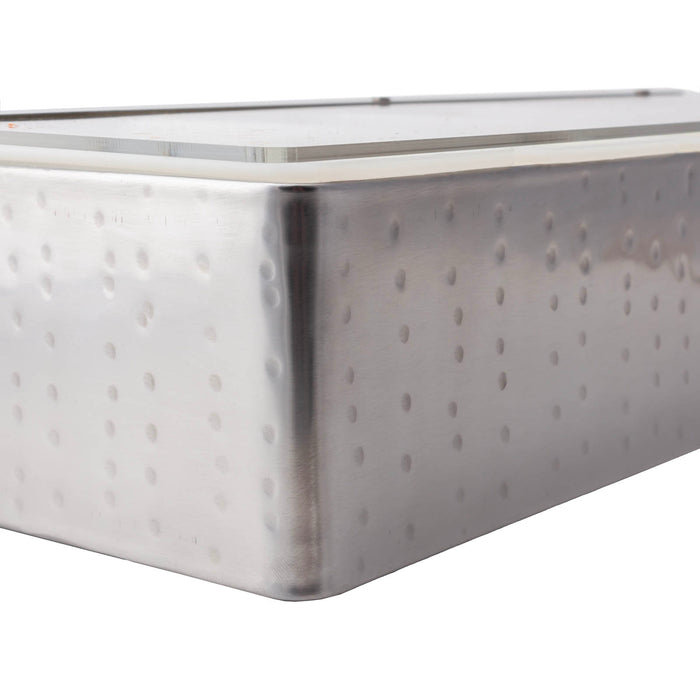 BarConic® Hammered Stainless Steel Condiment Holder - 5 Pint