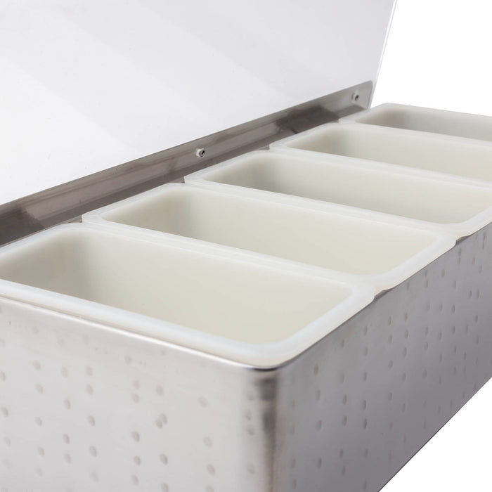 BarConic® Hammered Stainless Steel Condiment Holder - 5 Pint