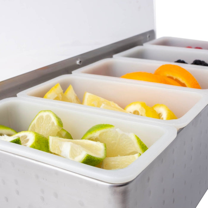 BarConic® Hammered Stainless Steel Condiment Holder - 5 Pint