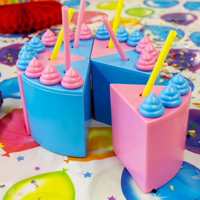 BarConic® Plastic Birthday Cake Sipper Set - 6 piece