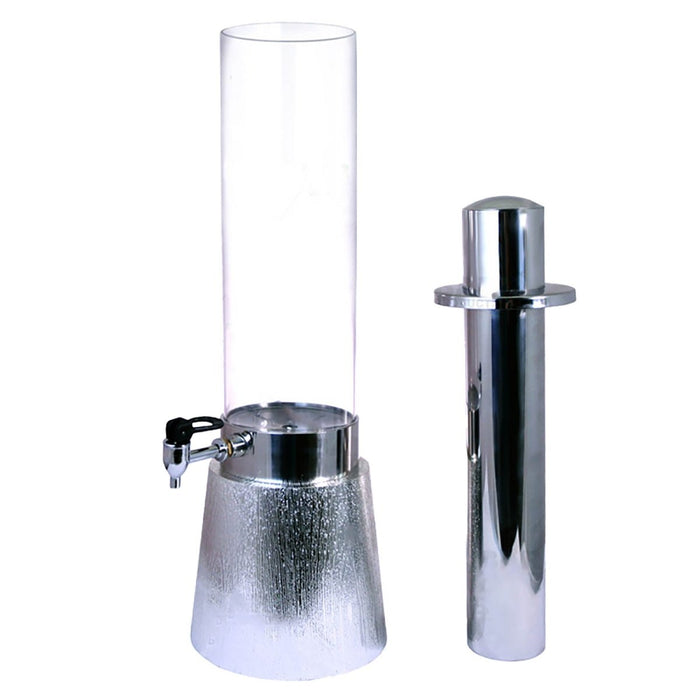 Beer Shell Tower Beer Tower with Stainless Steel Insert and Base - 3 Liter - Bar ...