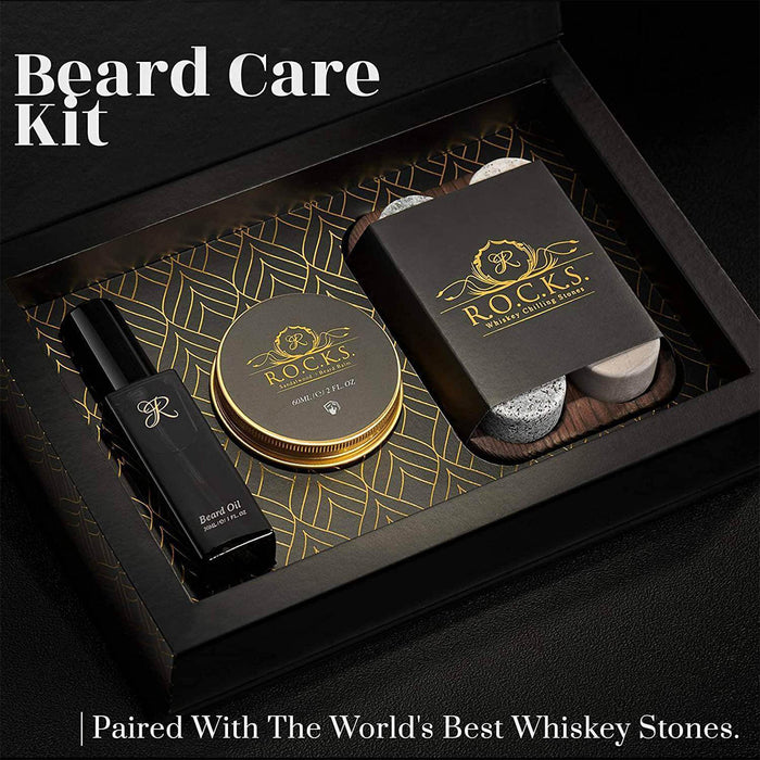 Whiskey Stones & Beard Grooming Kit