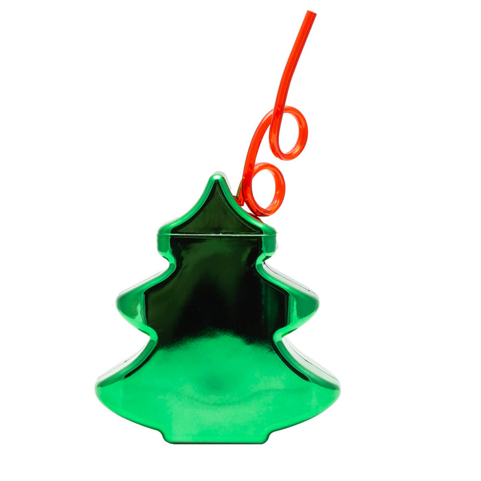 Christmas Tree Cup with Lid and Straw - 24 oz.