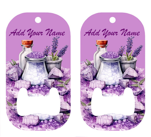 Customizable Dog Tag Bottle Opener - Add Your Name - Lavender