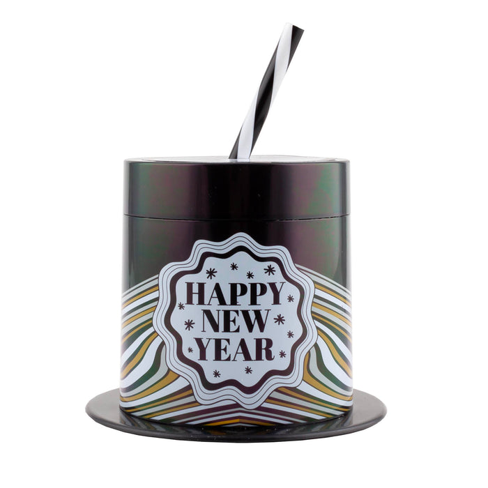 Happy New Year Top Hat Novelty Cup W/Lid & Straw - 14oz
