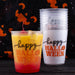 Stackable Reusable Tumblers - Happy Halloween Print (Set of 10) - 16 ounce