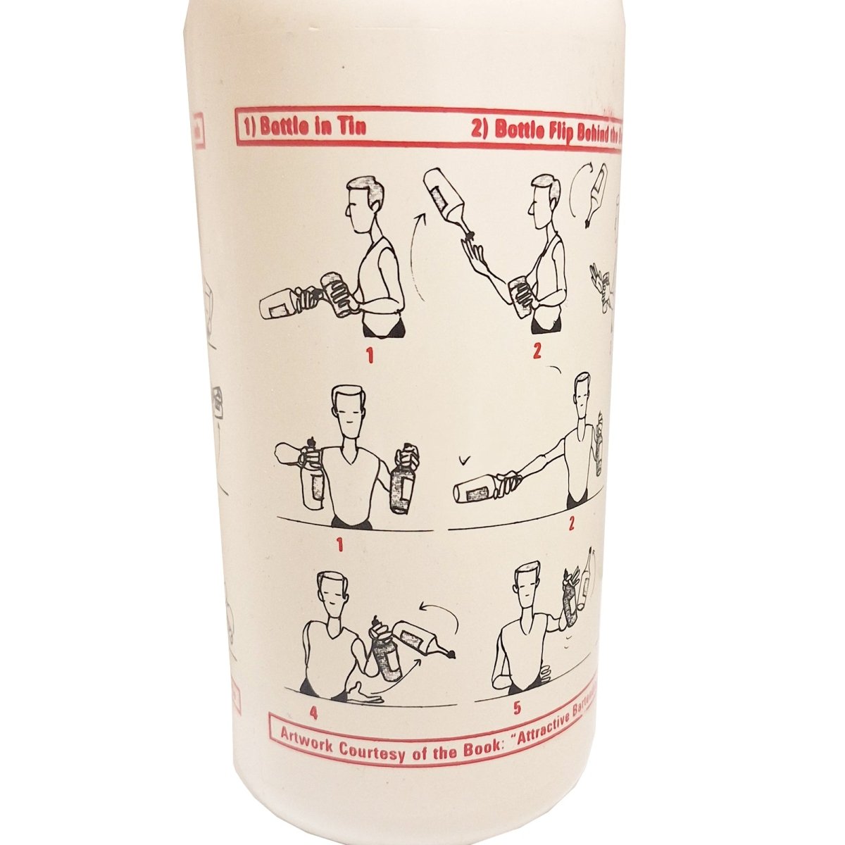 Illustrated 750ml Flair Bottle Red — Bar Products