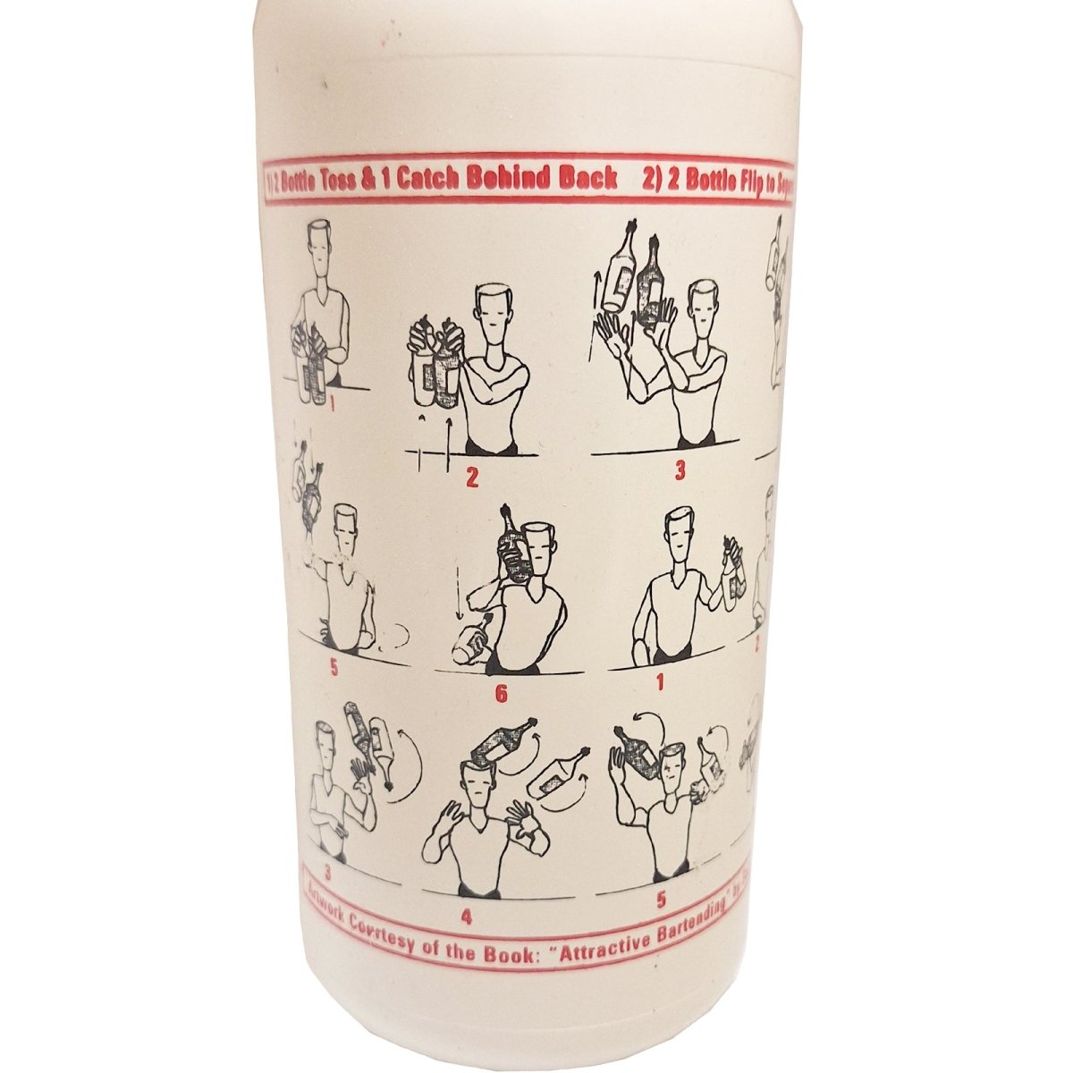 Illustrated 750ml Flair Bottle Red — Bar Products