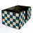 Wooden Bar Caddy - Blue Checkerboard 
