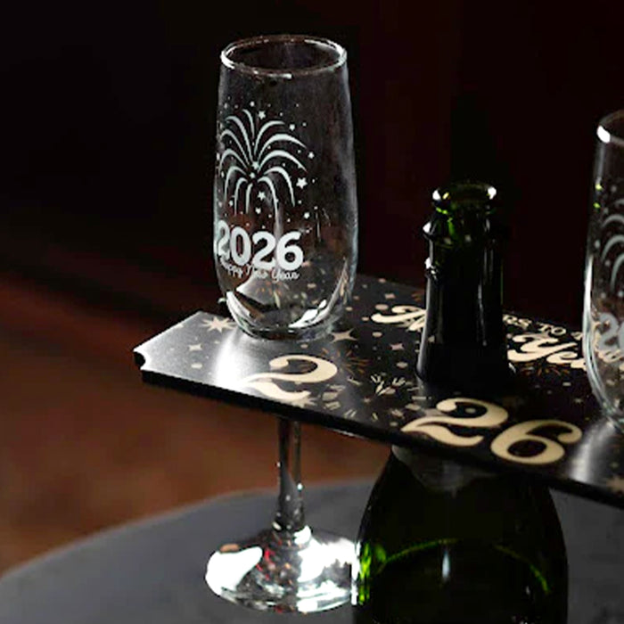 New Years Champagne Glass -  2026 - 7.5oz Flute
