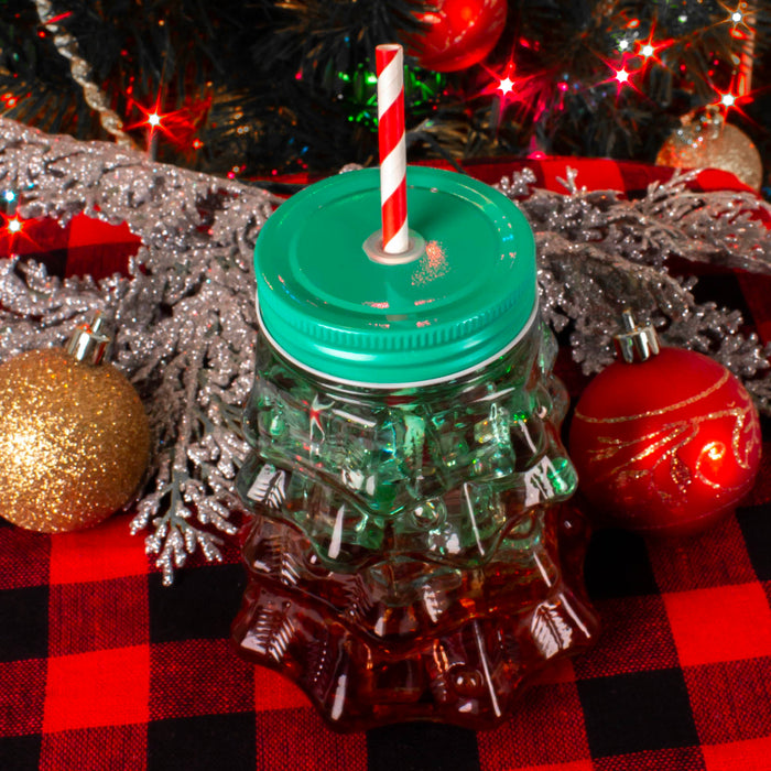 BarConic® Christmas Tree Mason Jar w/lid