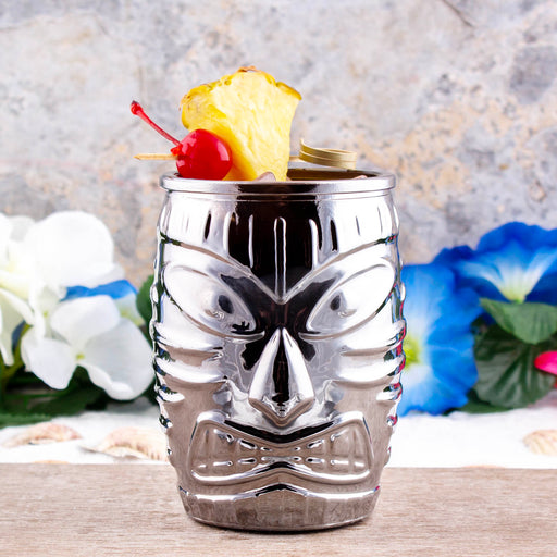BarConic® Silver Plated Tiki Old Fashioned Tumbler