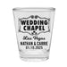 Customizable 1.75oz Clear Shot Glass Wedding Chapel Themed Shot Glasses 