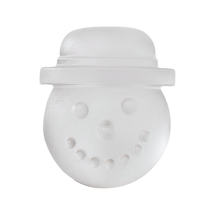 White snowman-shaped container on a white background