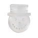 White ceramic snowman-shaped vase on a white background